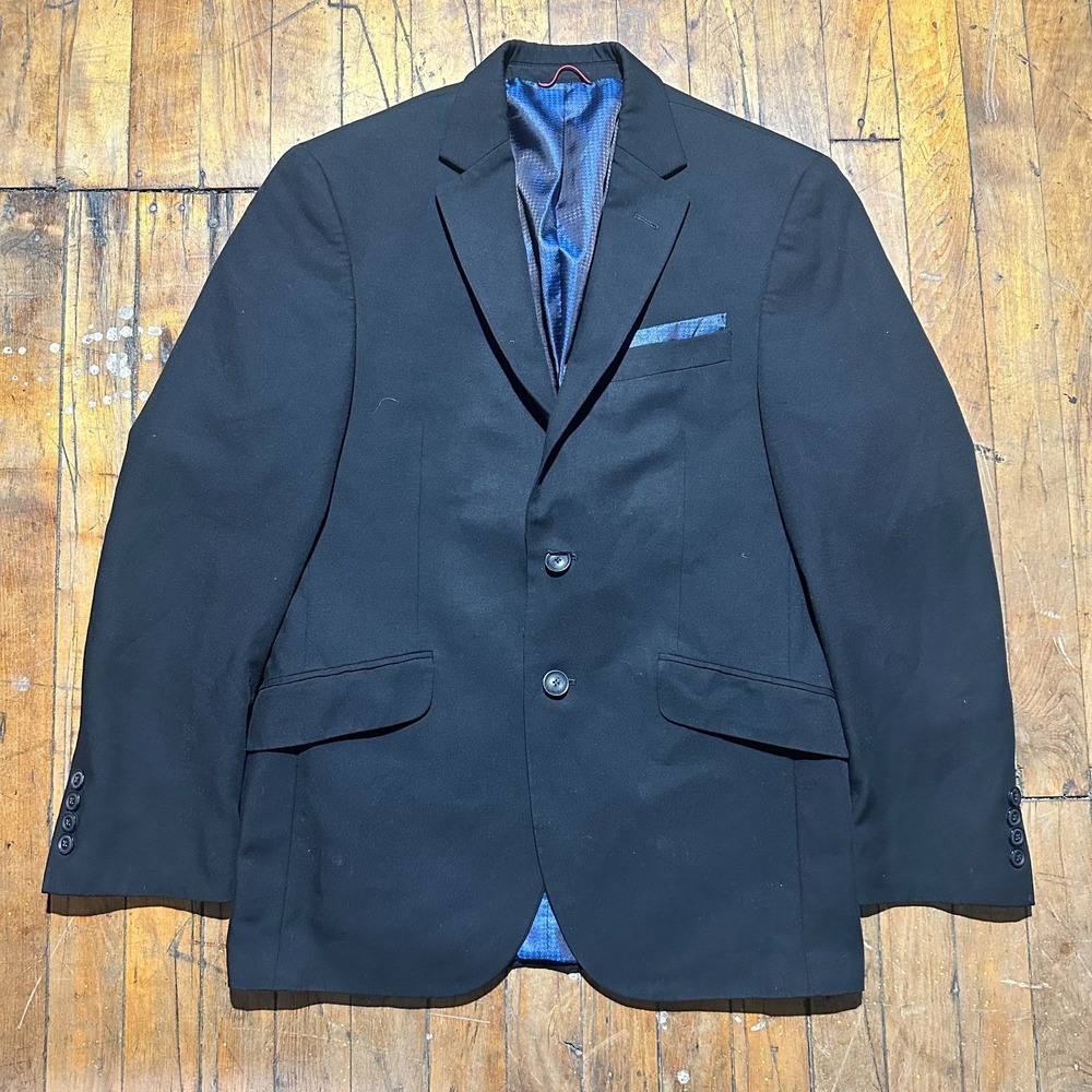 Billy London Blazer Jacket Men's Size 36S Black Notch Lapel Single Breasted